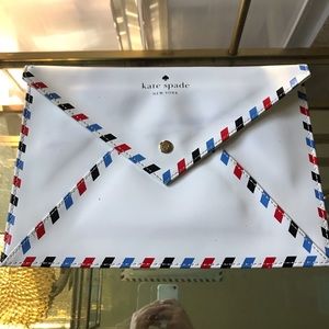 Kate Spade Letter Par Avión novelty clutch